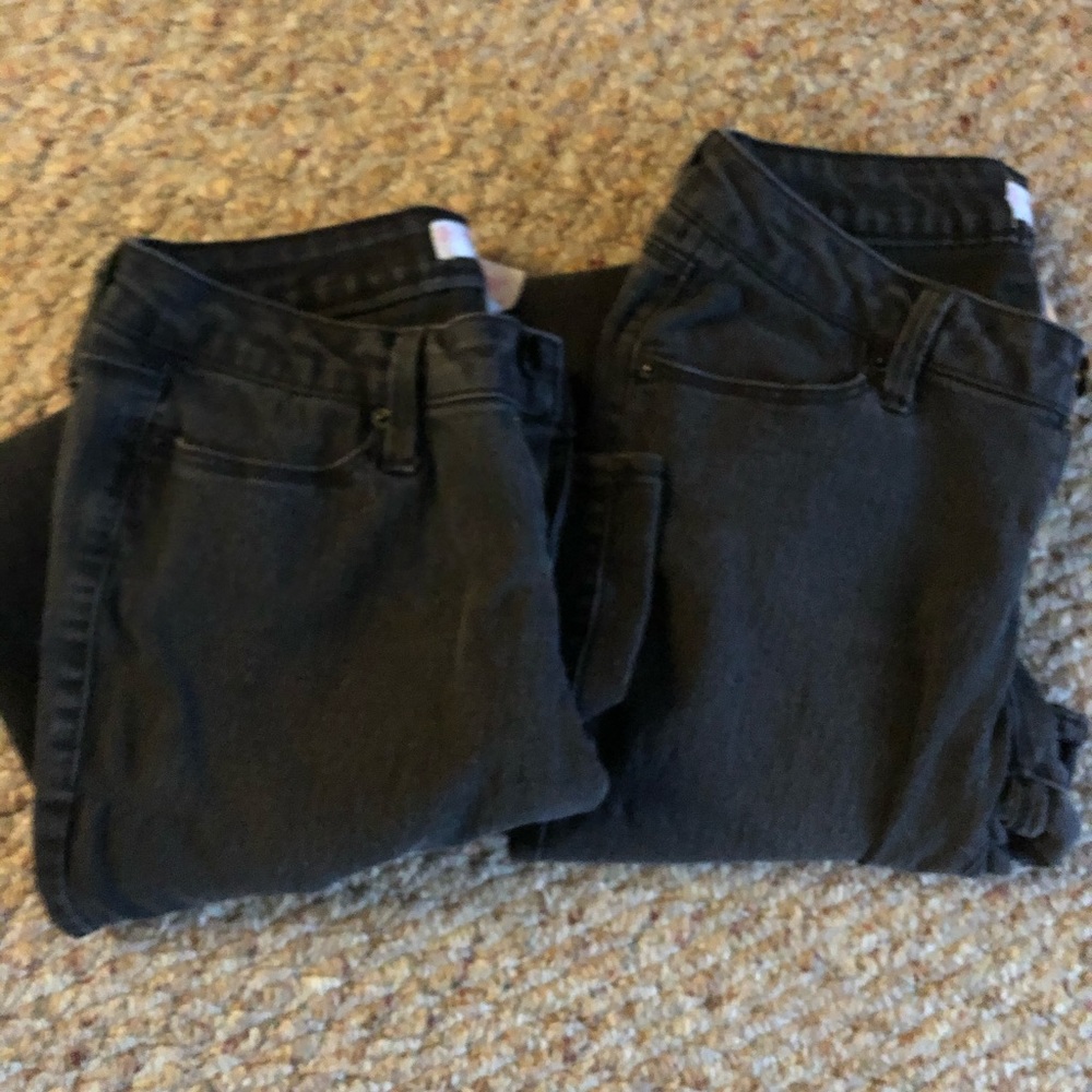 TWO pairs of black jeans